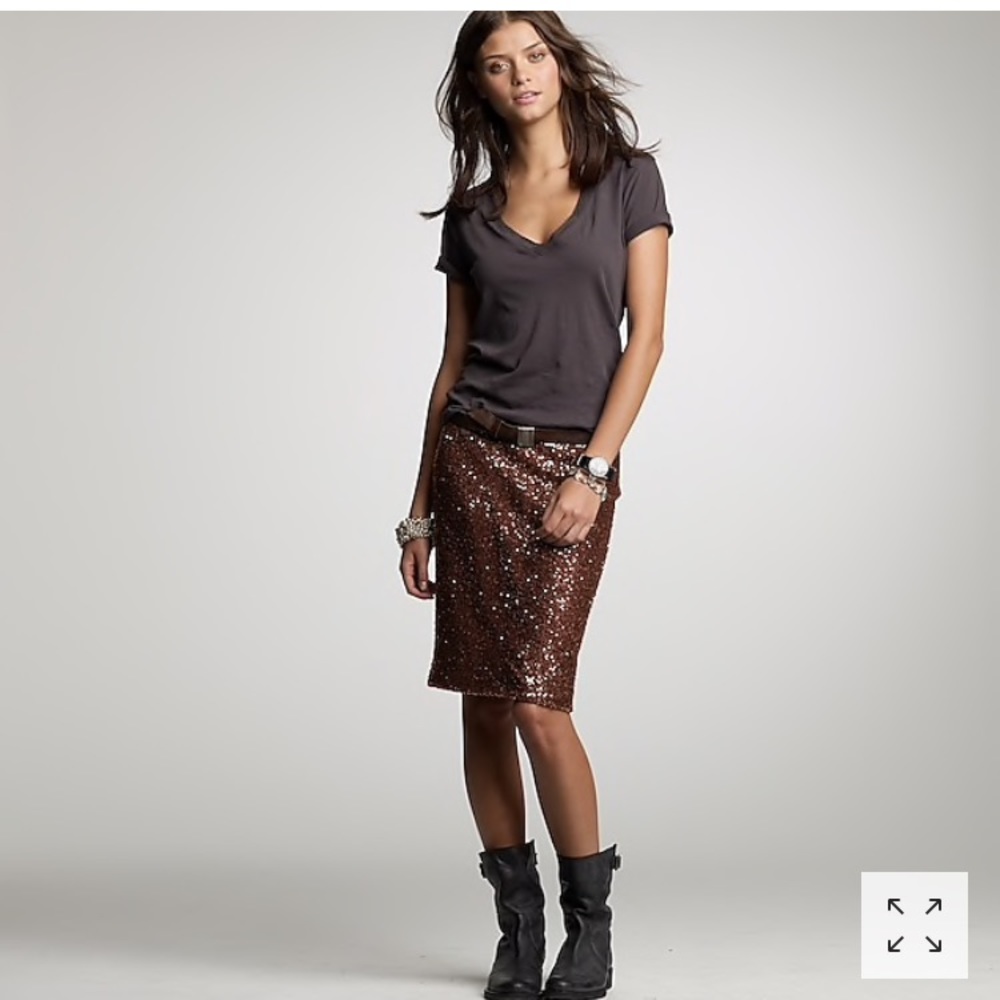 J.Crew Stardust Pencil Skirt